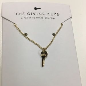 Dainty Gold Plated Necklace with Key Pendant